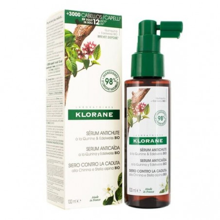 KLORANE SERUM ANTICAIDA A LA QUININA Y EDELWEISS BIO 1 FRASCO CON PULVERIZADOR 100 ML 