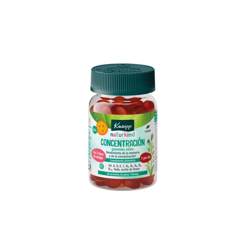 KNEIPP GUMMIES NIÑOS CONCENTRACION 30 CARAMELOS DE GOMA SABOR NARANJA KNEIPP GUMMIES NIÑOS CONCENTRACION 30 CARAMELOS DE GOMA SABOR NARANJA