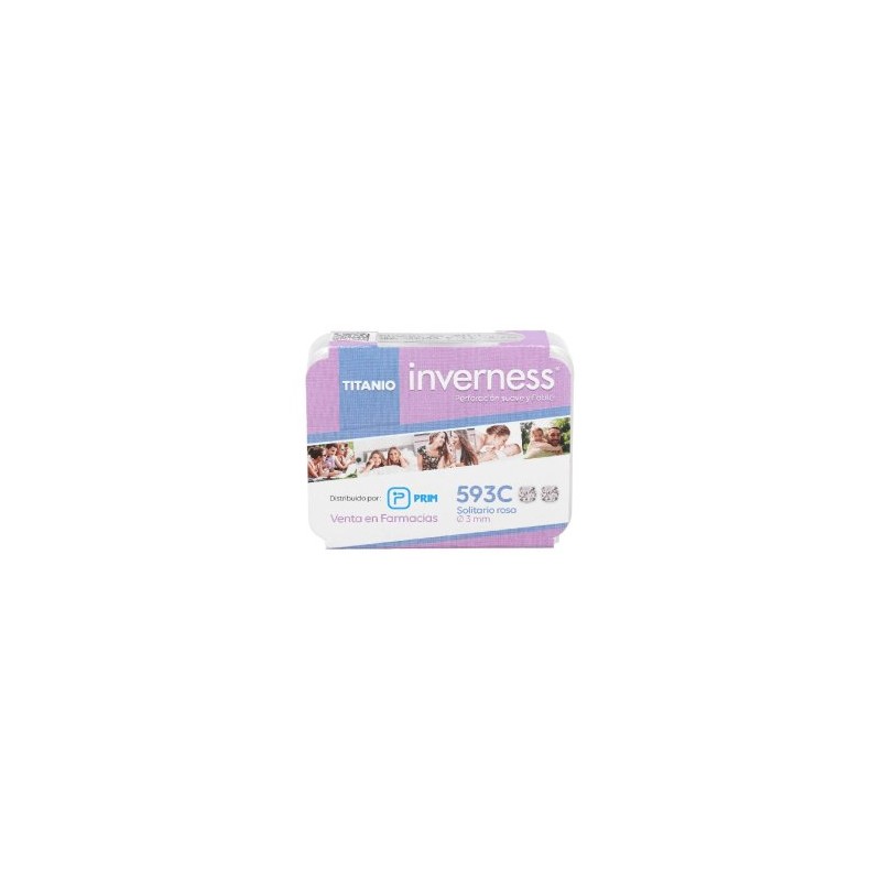 PRIM INVERNESS PENDIENTE TITANIO 593C SOLITARIO ROSA 3 MM