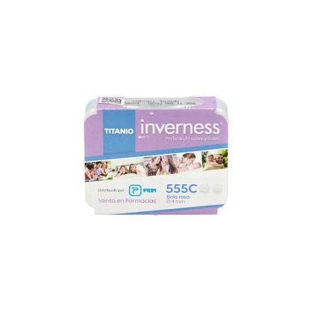  PRIM INVERNESS PENDIENTE TITANIO 555C BOLA ROSA 4 MM 