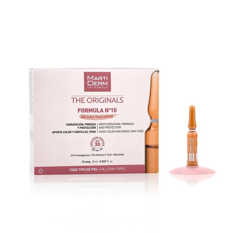 MARTIDERM FORMULA Nº 10 HD COLOR TOUCH SPF 30 10 AMPOLLAS 2 ML MARTIDERM FORMULA Nº 10 HD COLOR TOUCH SPF 30 10 AMPOLLAS 2 ML