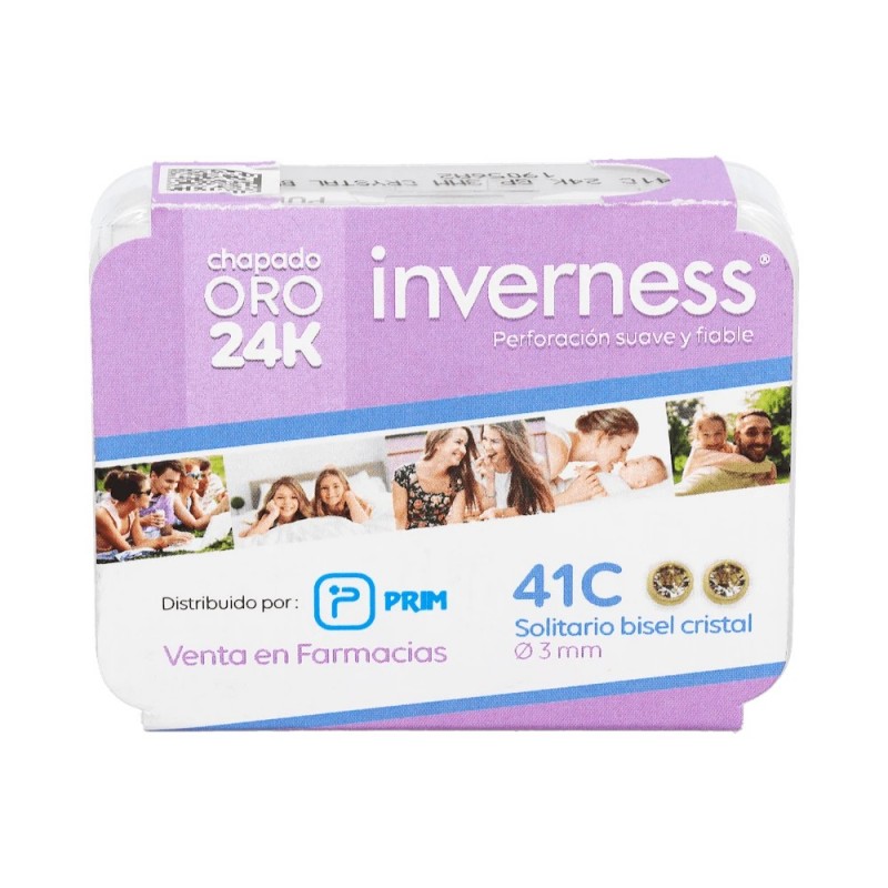 PRIM INVERNESS PENDIENTE 24K 41C SOLITARIO BISEL CRISTAL 3 MM PRIM INVERNESS PENDIENTE 24K 41C SOLITARIO BISEL CRISTAL 3 MM