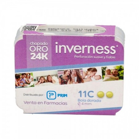  PRIM INVERNESS PENDIENTE 24K 11C BOLA DORADA 4 MM 