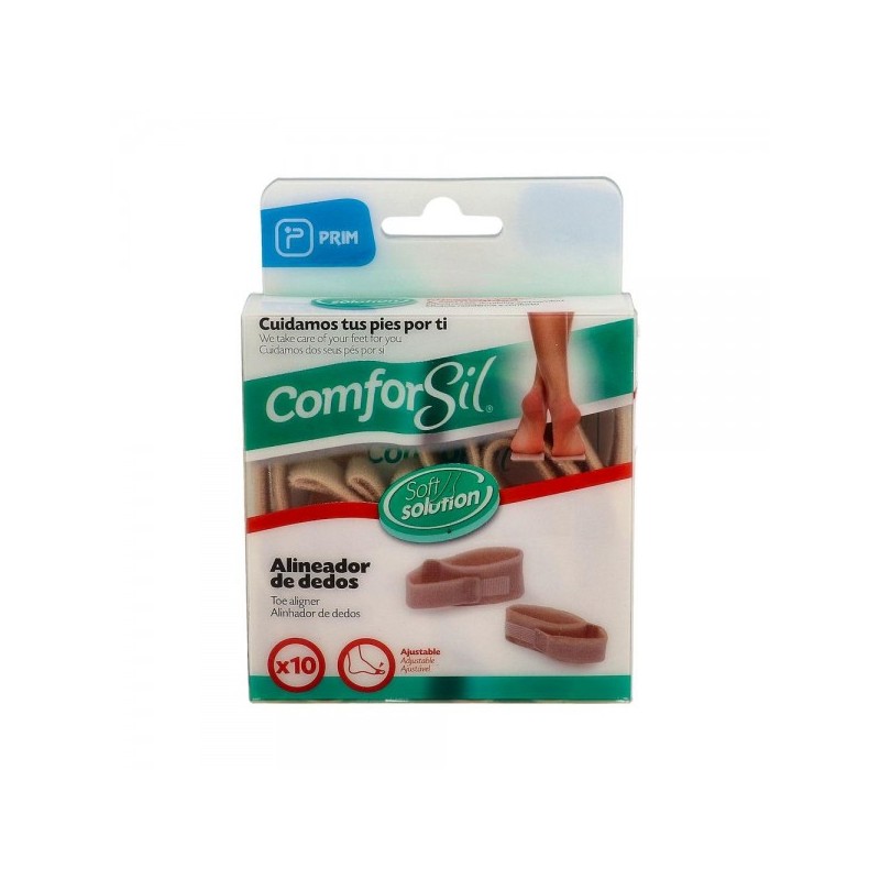 PRIM ALINEADOR DE DEDOS COMFORSIL 10 UNIDADES TALLA M PRIM ALINEADOR DE DEDOS COMFORSIL 10 UNIDADES TALLA M