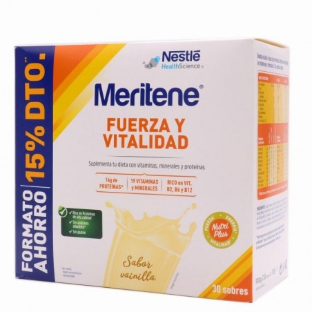  MERITENE VAINILLA PACK 30 SOBRES X 30 GR 900G 