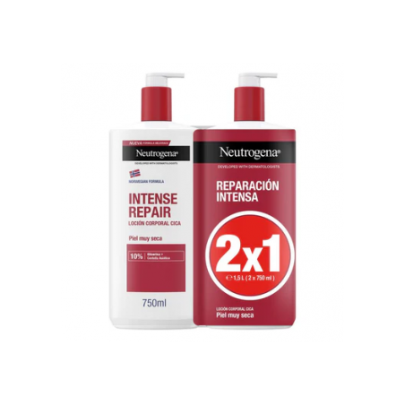  NEUTROGENA REPARACION INTENSA PIEL MUY SECA LOCION CORPORAL 2 ENVASES 750 ML 