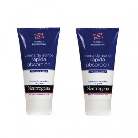  NEUTROGENA CREMA MANOS RAPIDA ABSORCION 2 X 75 ML 