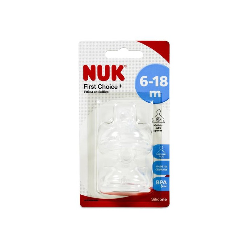 TETINA NUK FC+2XL SILIC 6-18M 2 UDS TETINA NUK FC+2XL SILIC 6-18M 2 UDS