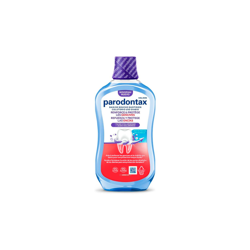 PARODONTAX REFUERZA Y PROTEGE LAS ENCIAS COLUTORIO 1 ENVASE 500 ML PARODONTAX REFUERZA Y PROTEGE LAS ENCIAS COLUTORIO 1 ENVASE 500 ML