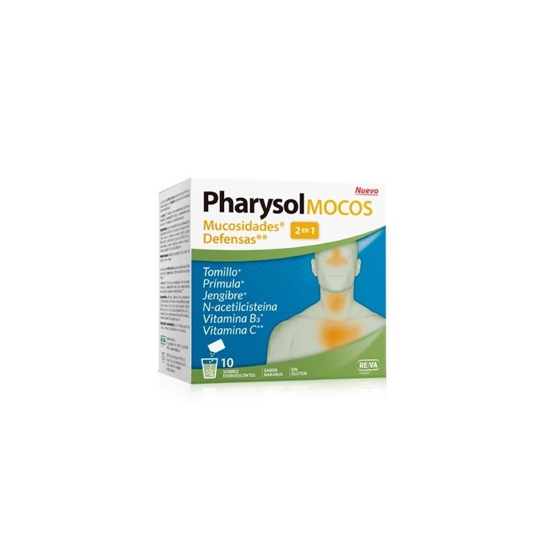 PHARYSOLMOCOS 10 SOBRES EFERVESCENTES PHARYSOLMOCOS 10 SOBRES EFERVESCENTES