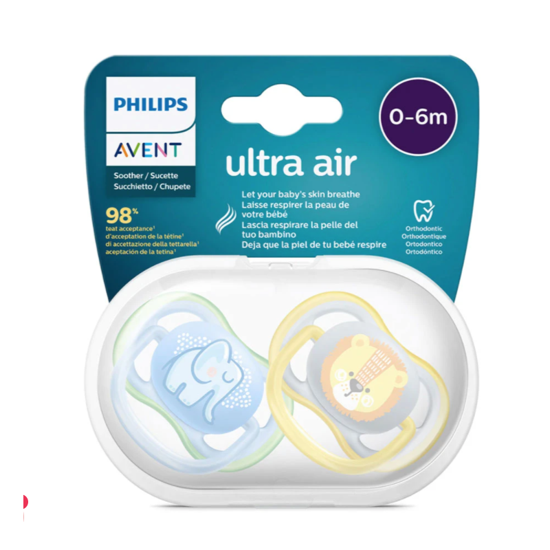 CHUPETE SILICONA PHILIPS AVENT ULTRA AIR 0 - 6 MESES 2 UNIDADES NIÑO CHUPETE SILICONA PHILIPS AVENT ULTRA AIR 0 - 6 MESES 2 UNIDADES NIÑO