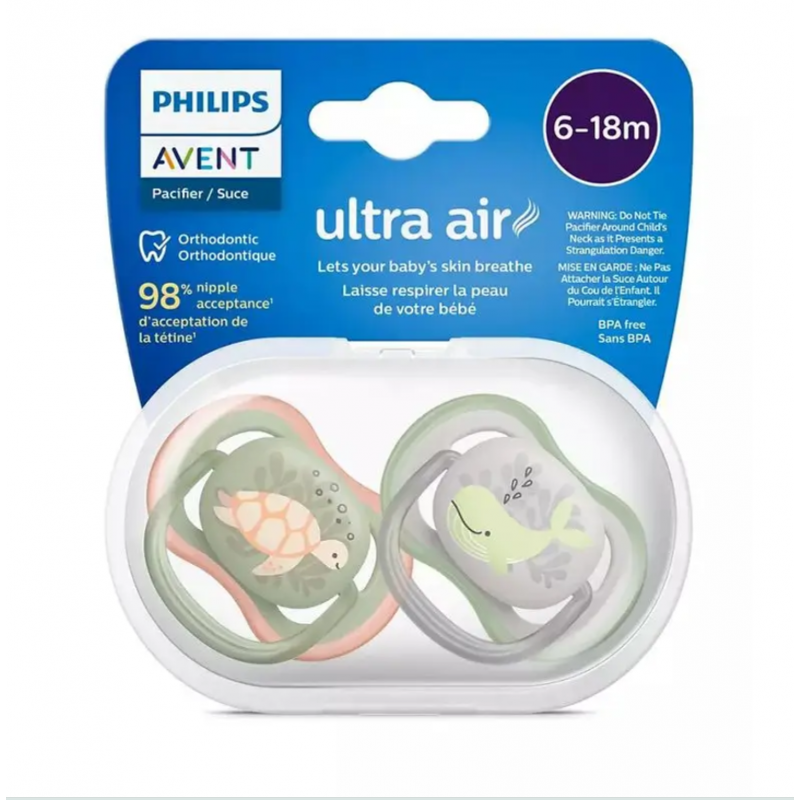 PHILIPS AVENT ULTRA AIR COLLECTION CHUPETE SILICONA 6 - 18 MESES 2 UNIDADES NIÑA SCF080/ PHILIPS AVENT ULTRA AIR COLLECTION CHUPETE SILICONA 6 - 18 MESES 2 UNIDADES NIÑA SCF080/