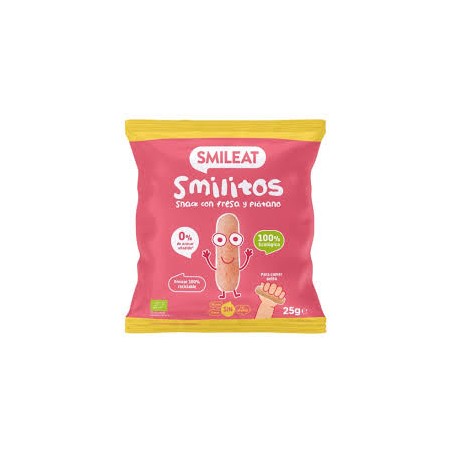  SMILITOS SNACK ECO SMILEAT BOLSA 25 G CON FRESA Y PLATANO 