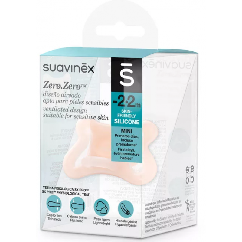 SUAVINEX ZERO.ZERO CHUPETE SX PRO SILICONA FISIOLOGICO -2-2 SUAVINEX ZERO.ZERO CHUPETE SX PRO SILICONA FISIOLOGICO -2-2