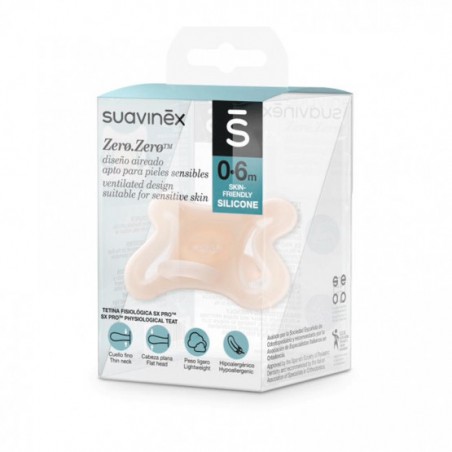  SUAVINEX CHUPETE SILICONA FISIOLOGICO ZERO-ZERO 0 - 6 MESES 1 UNIDAD 