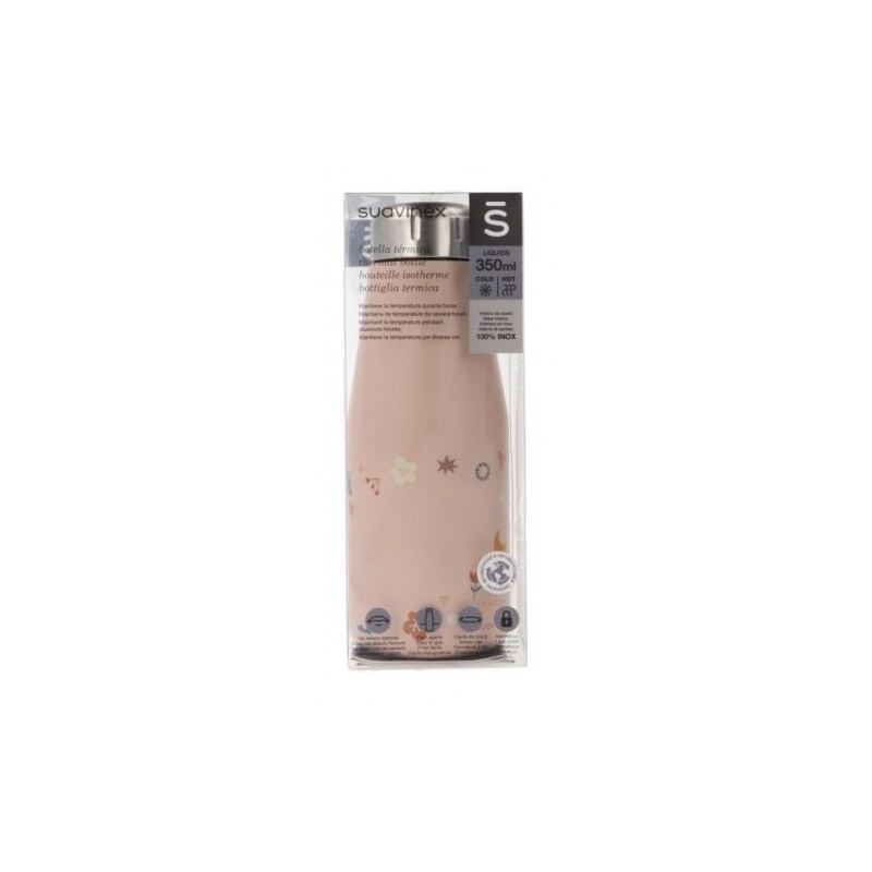 BOTELLA TERMO PARA LIQUIDOS DE ACERO INOXIDABLE SUAVINEX 1 UNIDAD 350 ML