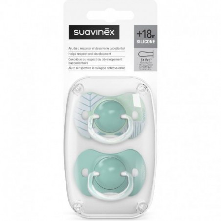  SUAVINEX CHUPETE SILICONA FISIOLOGICO +18 M 2 UNIDADES 