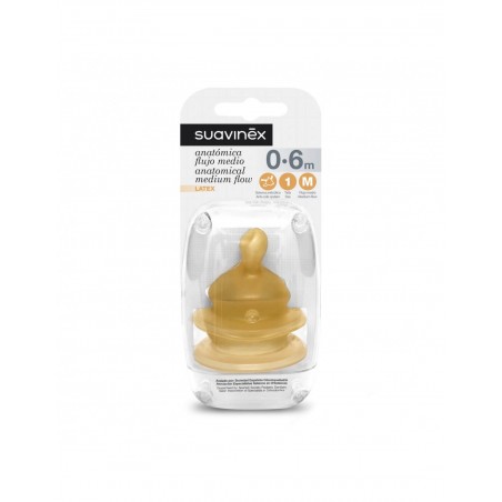  SUAVINEX TETINA SILICONA ANATOMICA TALLA 1 M 0-6 2 UNIDADES 