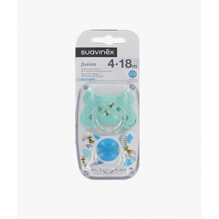  CHUPETE SILICONA T FISIOLOGICA SUAVINEX FUSION 4-18 M 2 U 