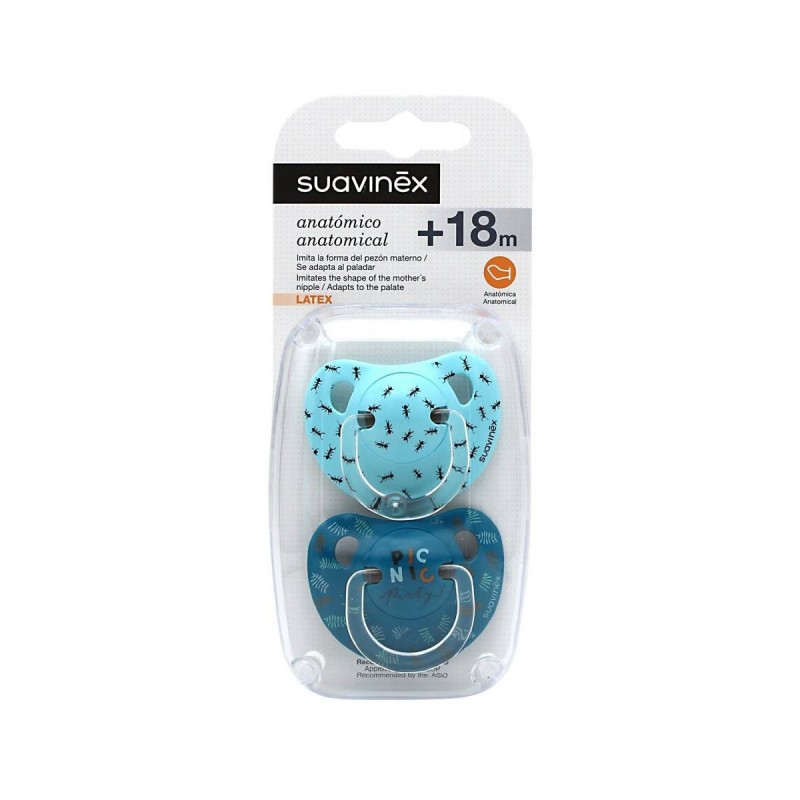 SUAVINEX CHUPETE ANATOMICO LATEX +18M 2UDES SUAVINEX CHUPETE ANATOMICO LATEX +18M 2UDES