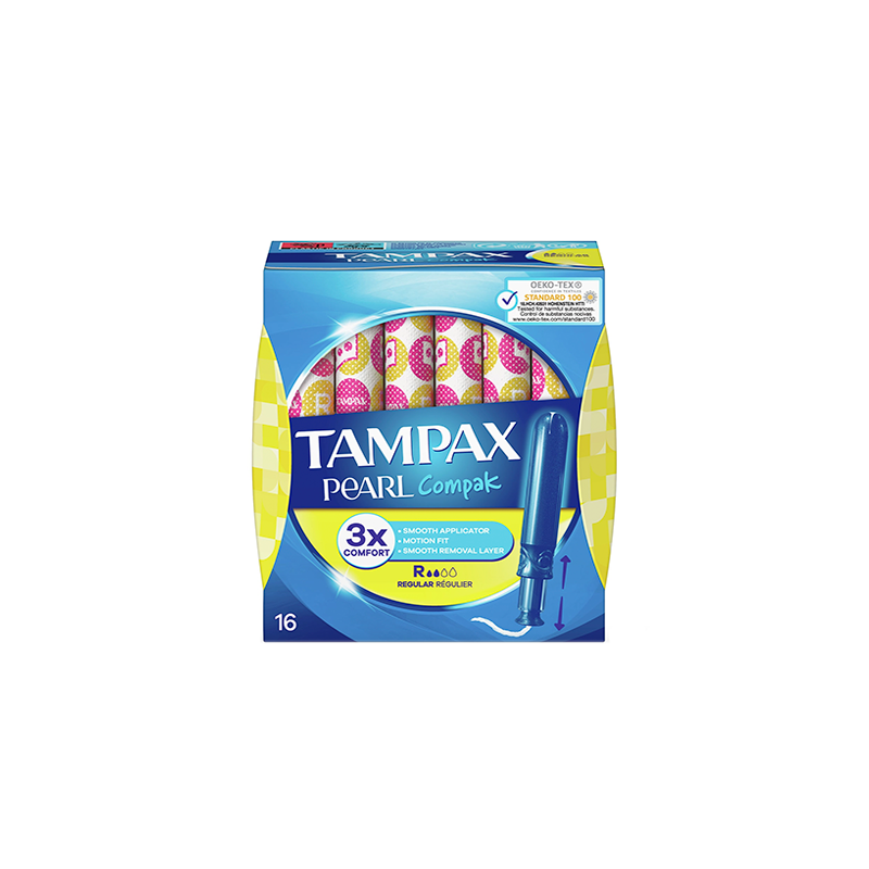 TAMPAX COMPAK PEARL REGULAR 16 U TAMPAX COMPAK PEARL REGULAR 16 U