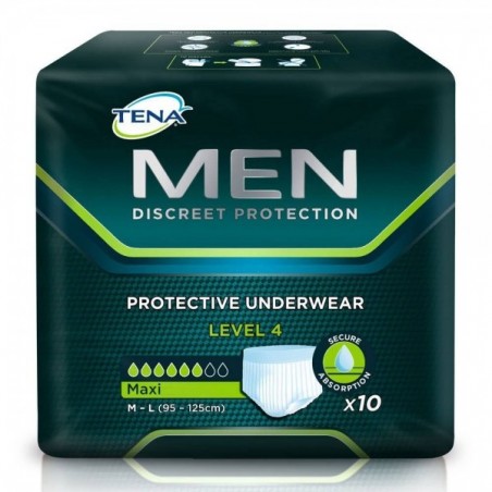  TENA MEN LEVEL 4 MAXI M/L 95-125CM 10UDS 
