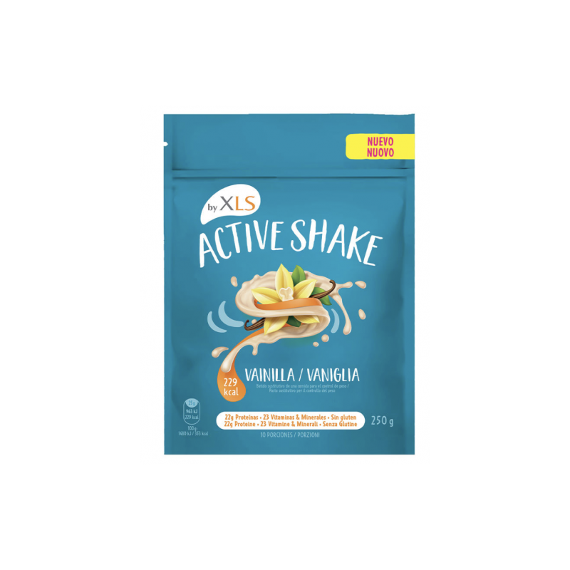 XLS ACTIVE SHAKE BY BATIDO SUSTITUTIVO POLVO 250 G SABOR VAINILLA XLS ACTIVE SHAKE BY BATIDO SUSTITUTIVO POLVO 250 G SABOR VAINILLA