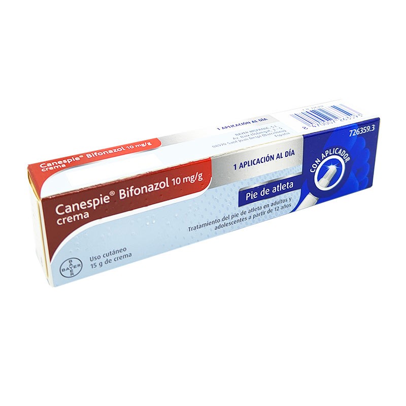 CANESPIE BIFONAZOL 10 MG/G CREMA 1 TUBO 15 G + APLICADOR CANESPIE BIFONAZOL 10 MG/G CREMA 1 TUBO 15 G + APLICADOR