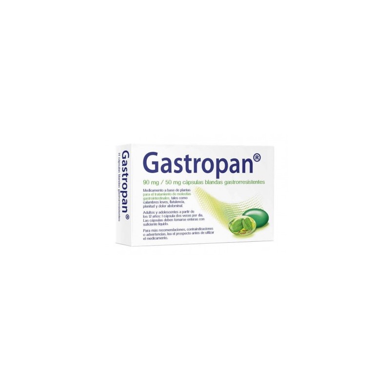 GASTROPAN 90 MG/50 MG 14 CAPSULAS BLANDAS GASTRORRESISTENTES GASTROPAN 90 MG/50 MG 14 CAPSULAS BLANDAS GASTRORRESISTENTES
