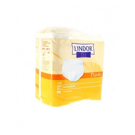  ABSORBENTE INCONTINENCIA ORINA DIA ANATOMICO LINDOR FIT PANTS 60 UNIDADES TALLA MEDIANA 