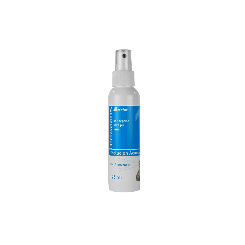 CLORHEXIDINA BETAFAR 1% SOLUCION ACUOSA FRASCO ATOMIZADOR 60 ML CLORHEXIDINA BETAFAR 1% SOLUCION ACUOSA FRASCO ATOMIZADOR 60 ML
