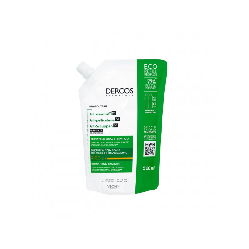 DERCOS CHAMPU ANTICASPA DS CABELLO SECO REFILL 500 ML DERCOS CHAMPU ANTICASPA DS CABELLO SECO REFILL 500 ML