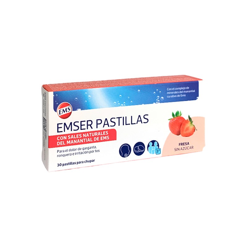 EMSER FRESA SIN AZÚCAR 30 PASTILLAS PARA CHUPAR EMSER FRESA SIN AZÚCAR 30 PASTILLAS PARA CHUPAR