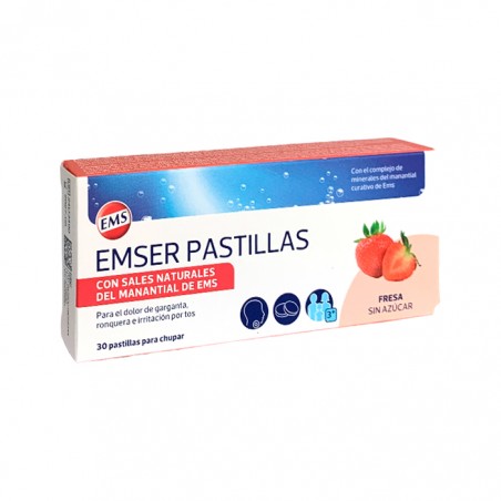  EMSER FRESA SIN AZÚCAR 30 PASTILLAS PARA CHUPAR 