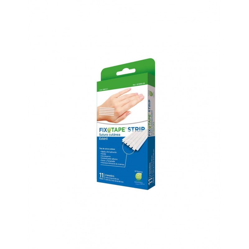 FIXOTAPE STRIP SUTURA CUTANEA ESTERIL 11 TIRAS 2 TAMAÑOS FIXOTAPE STRIP SUTURA CUTANEA ESTERIL 11 TIRAS 2 TAMAÑOS
