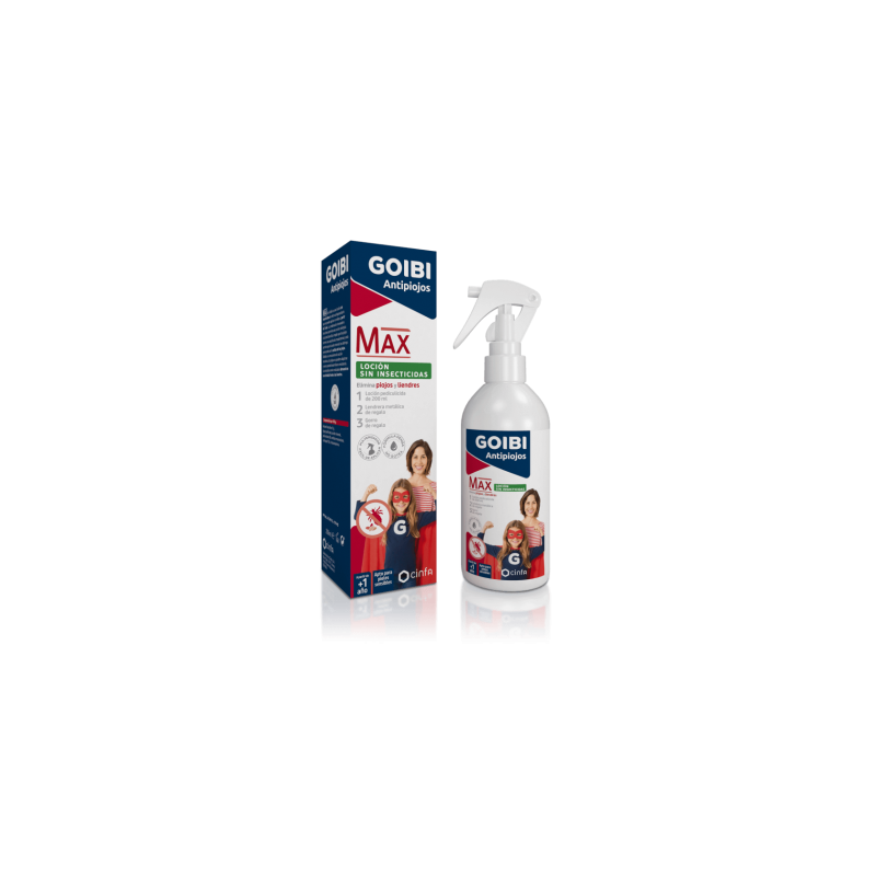GOIBI ANTIPIOJOS MAX LOCION SIN INSECTICIDAS 1 ENVASE 200 ML GOIBI ANTIPIOJOS MAX LOCION SIN INSECTICIDAS 1 ENVASE 200 ML