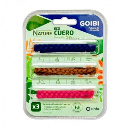  GOIBI PULSERA DE CITRONELA (CUERO) 