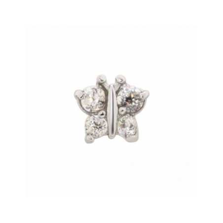  INVERNESS PENDIENTE ACERO INOXIDABLE 848C MARIPOSA CRISTAL 