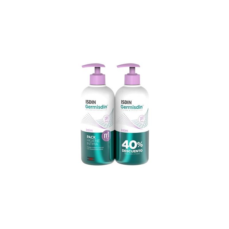 ISDIN GERMISDIN DUO GEL HIGIENE INTIMA 250 ML 40% 2 UNIDADES ISDIN GERMISDIN DUO GEL HIGIENE INTIMA 250 ML 40% 2 UNIDADES