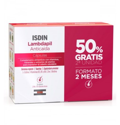 LAMBDAPIL ANTICAIDA PACK DOS MESES 50% SEGUNDA UNIDAD 120 CAPSULAS
