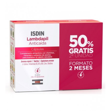 LAMBDAPIL ANTICAIDA PACK DOS MESES 50% SEGUNDA UNIDAD 120 CAPSULAS 