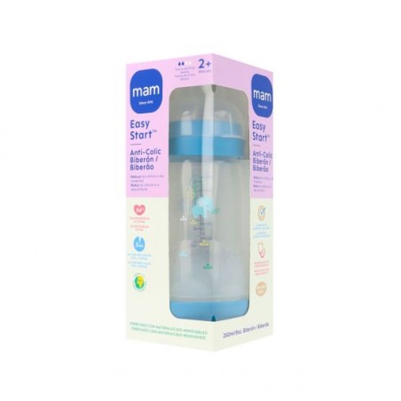  MAM BIBERON ANTI-COLIC EASY START 2+ MESES 260 ML AZUL 