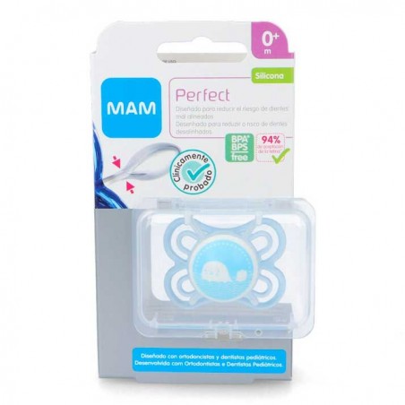  MAM CHUPETE SILICONA PERFECT 0+ M AZUL 