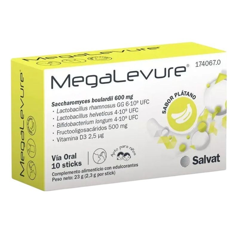 MEGALEVURE 10 STICKS SABOR PLATANO MEGALEVURE 10 STICKS SABOR PLATANO