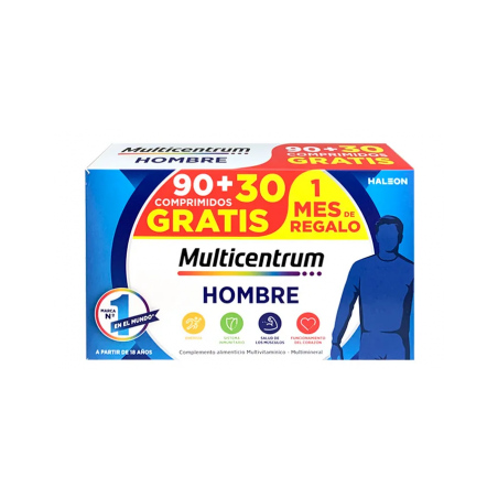  MULTICENTRUM HOMBRE 90 + 30 COMPRIMIDOS PACK PROMOCIONAL 