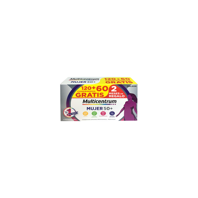 MULTICENTRUM MUJER 50+ 90 COMPRIMIDOS + 90 COMPRIMIDOS PACK PROMOCIONAL