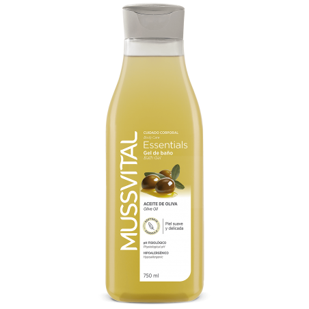  MUSSVITAL ESSENTIALS BOTANICS GEL DE BAÑO OLIVA 1 ENVASE 750 ML 