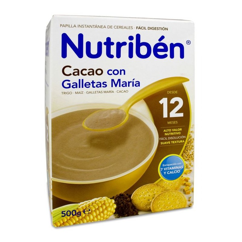 NUTRIBEN CACAO GALLETAS MARIA 12 MESES 500 GR NUTRIBEN CACAO GALLETAS MARIA 12 MESES 500 GR