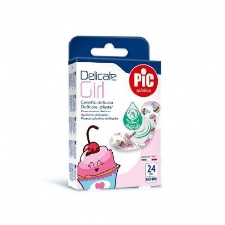  PIC DELICATE KIDS APOSITO ADHESIVO GIRLS 24 APOSITOS 72 MM X 19 MM 