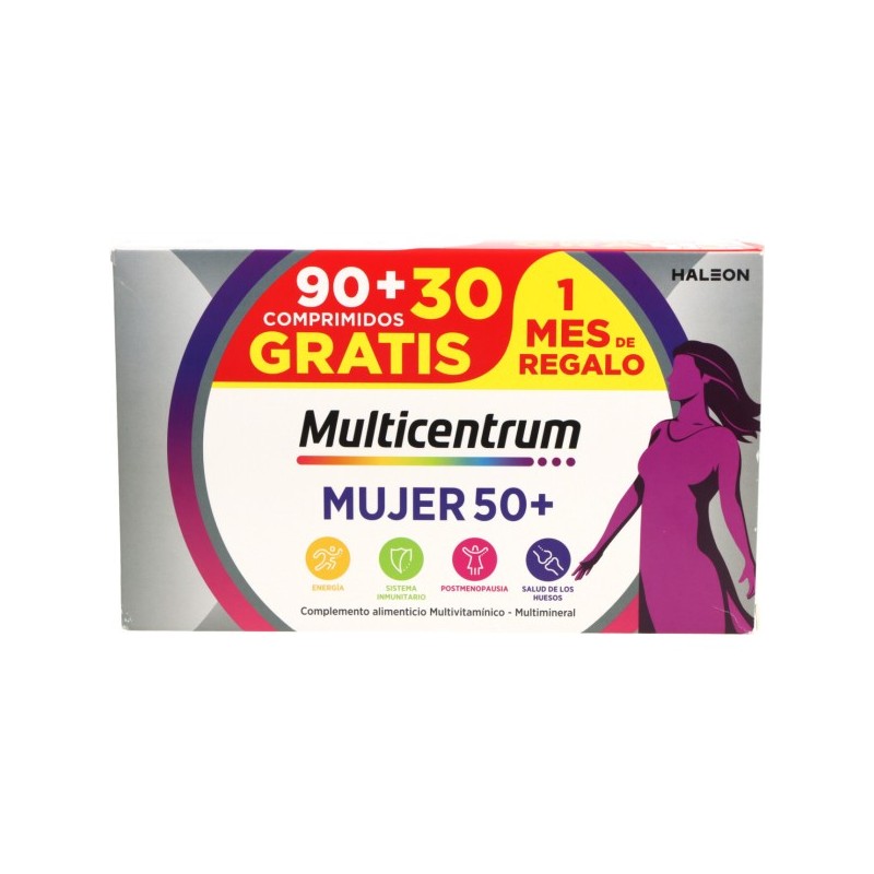 MULTICENTRUM MUJER 50+ 90 COMPRIMIDOS + 30 COMPRIMIDOS PACK PROMOCIONAL MULTICENTRUM MUJER 50+ 90 COMPRIMIDOS + 30 COMPRIMIDOS PACK PROMOCIONAL